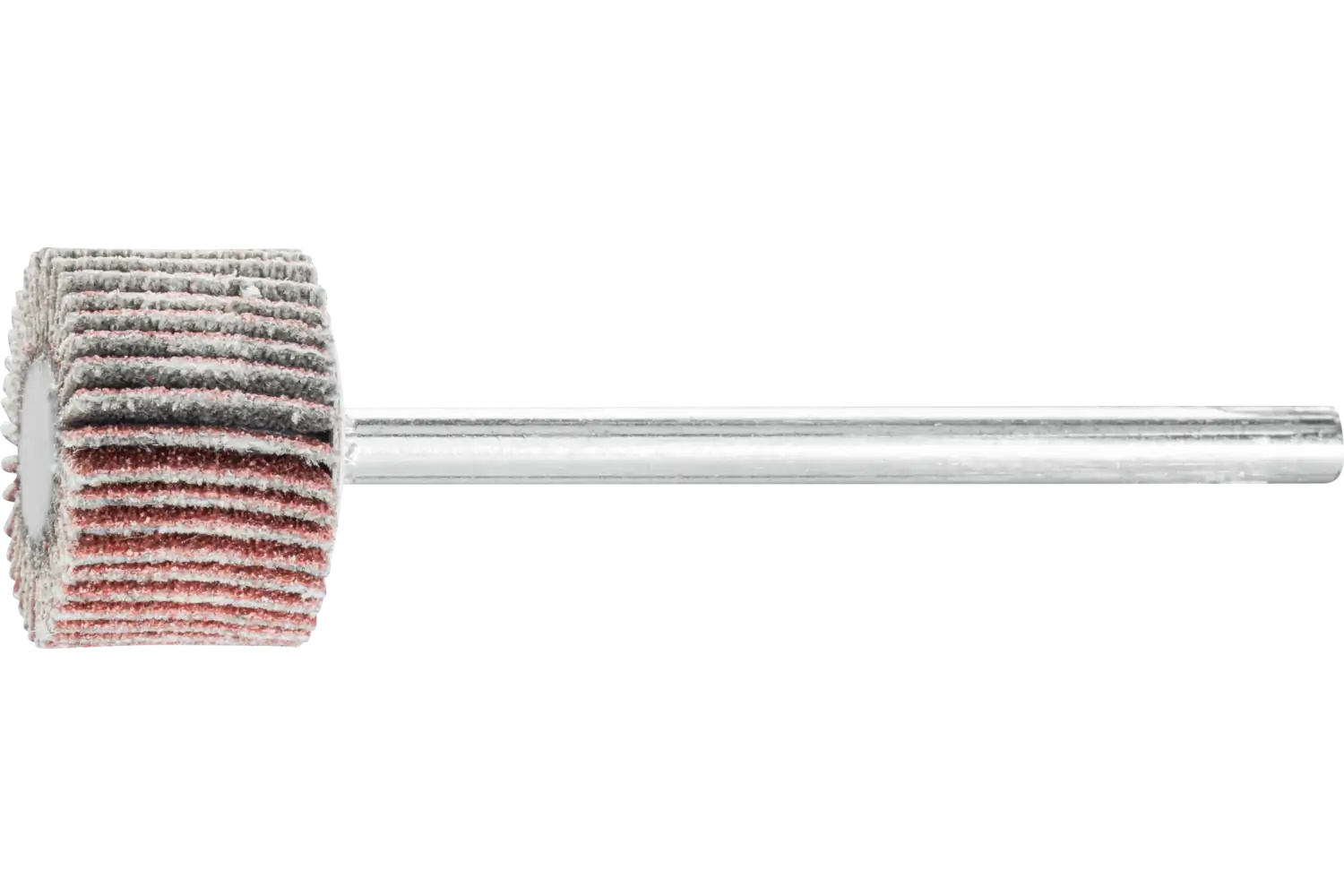 Picture of Pferd Mounted Flap Wheel, 5/8" X 3/8, 120 Grit, 1/8" Shank, Aluminum Oxide